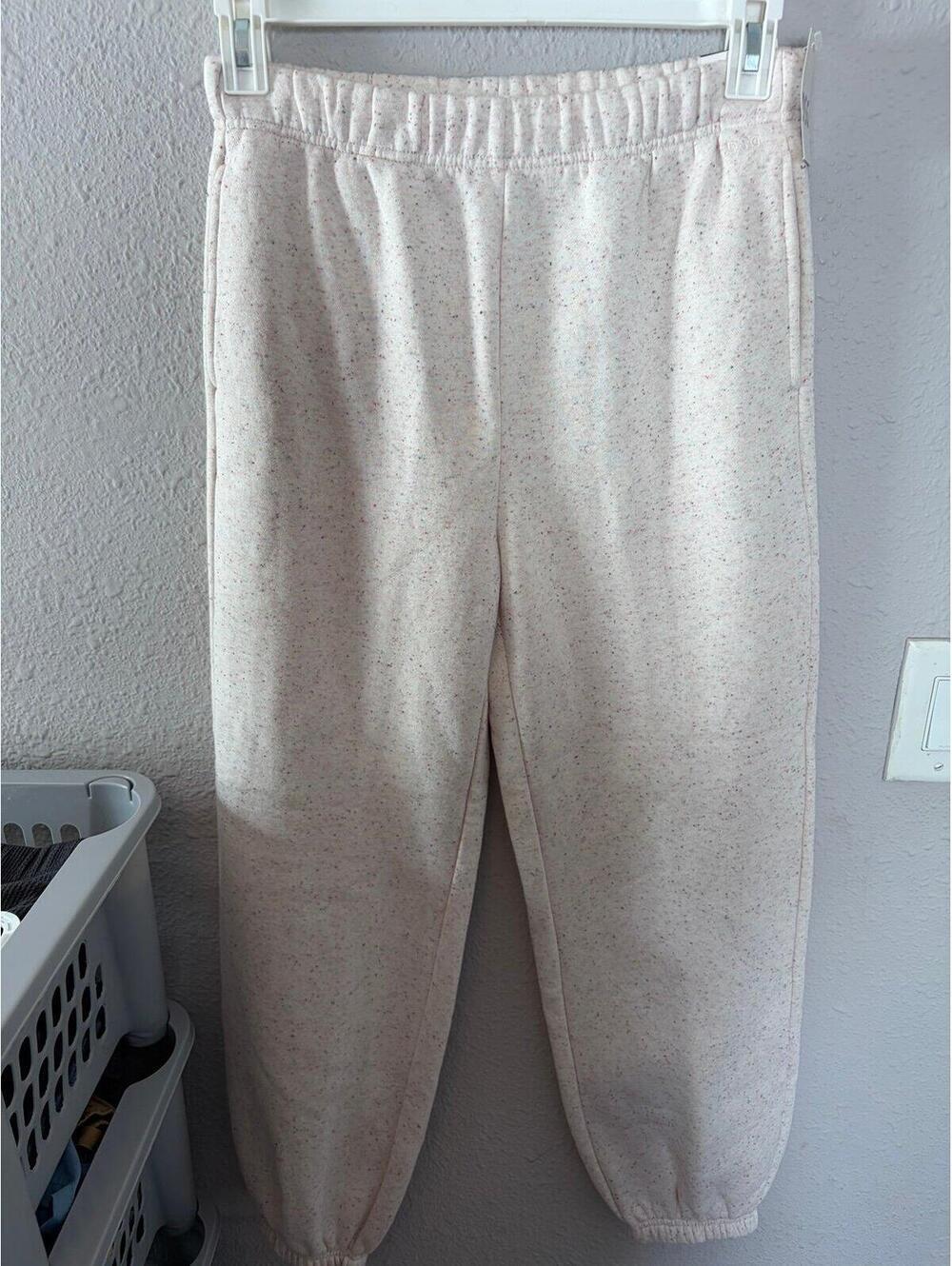 NWT DSG Classic Fleece Cinch Pant Light Pink Speckle size S women's. $45 retail